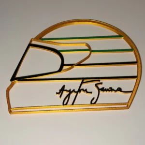 Capacete Ayrton Senna Decorativo em PLA, impressão 3D Ana 3D
