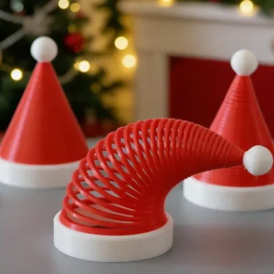 Chapéu de Natal com Mola Decorativo em PLA, impressão 3D Ana 3D