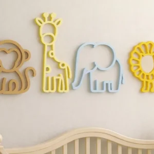 Conjunto de Arte de Parede Safari Fofo V2 em PLA, impressão 3D Ana 3D